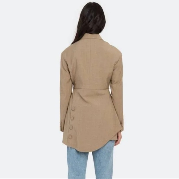 Studio Darri Wool Blend Assymetric Jacket minimalist Blazer Size Small - Picture 4 of 15